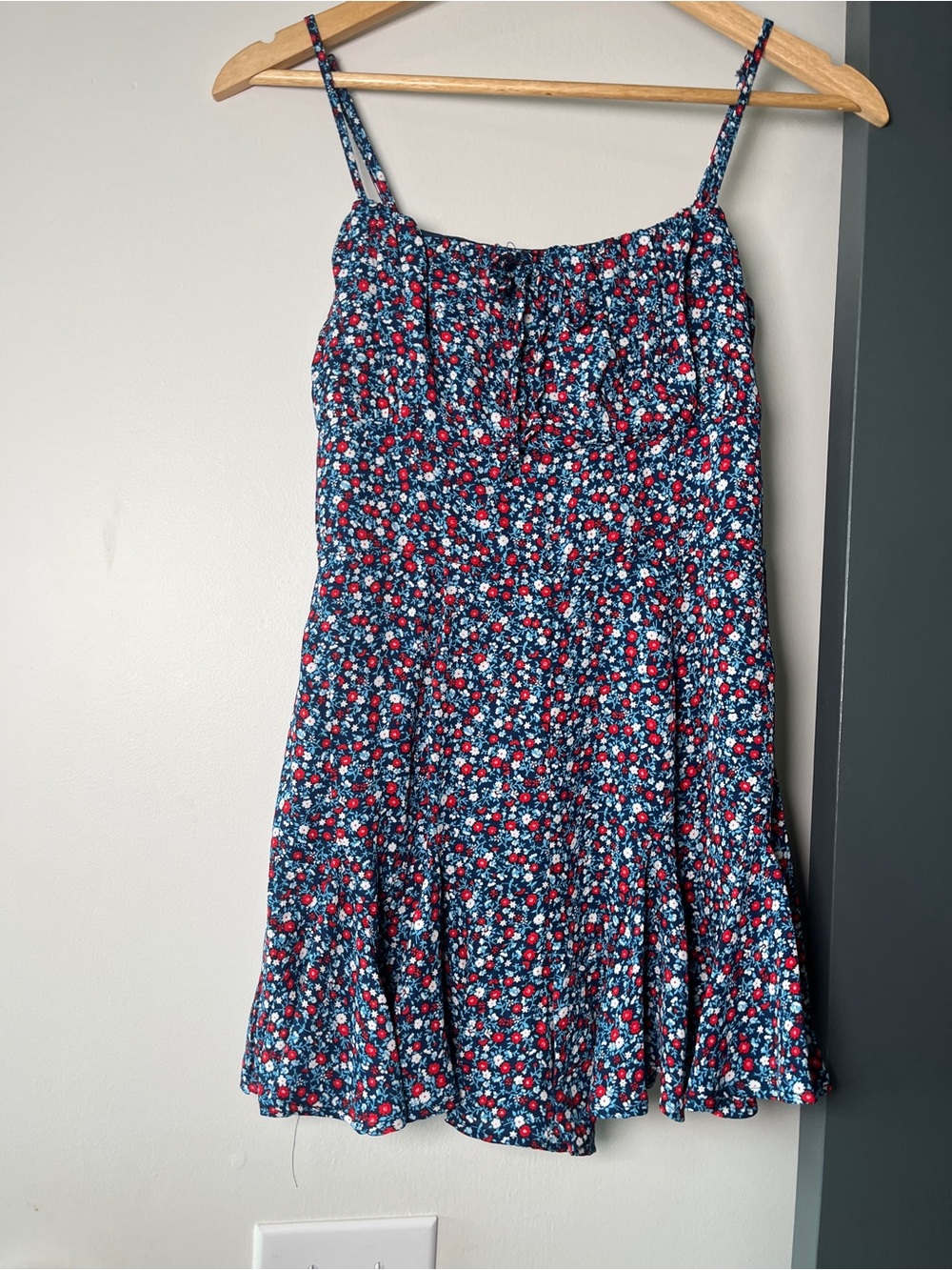 Fairycore Navy Floral Mini Dress